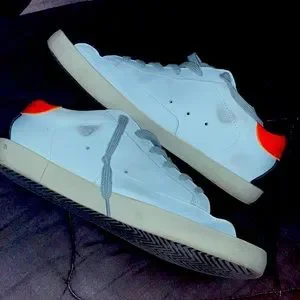 Orange heel tab White based and black star Women main image 4